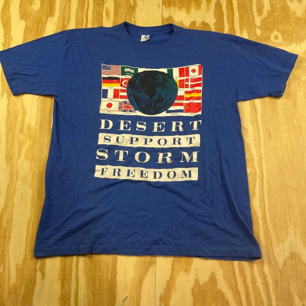 Vintage 90s Gulf War Operation Desert Storm T-Shirt – Single Stitch – Men’s L
